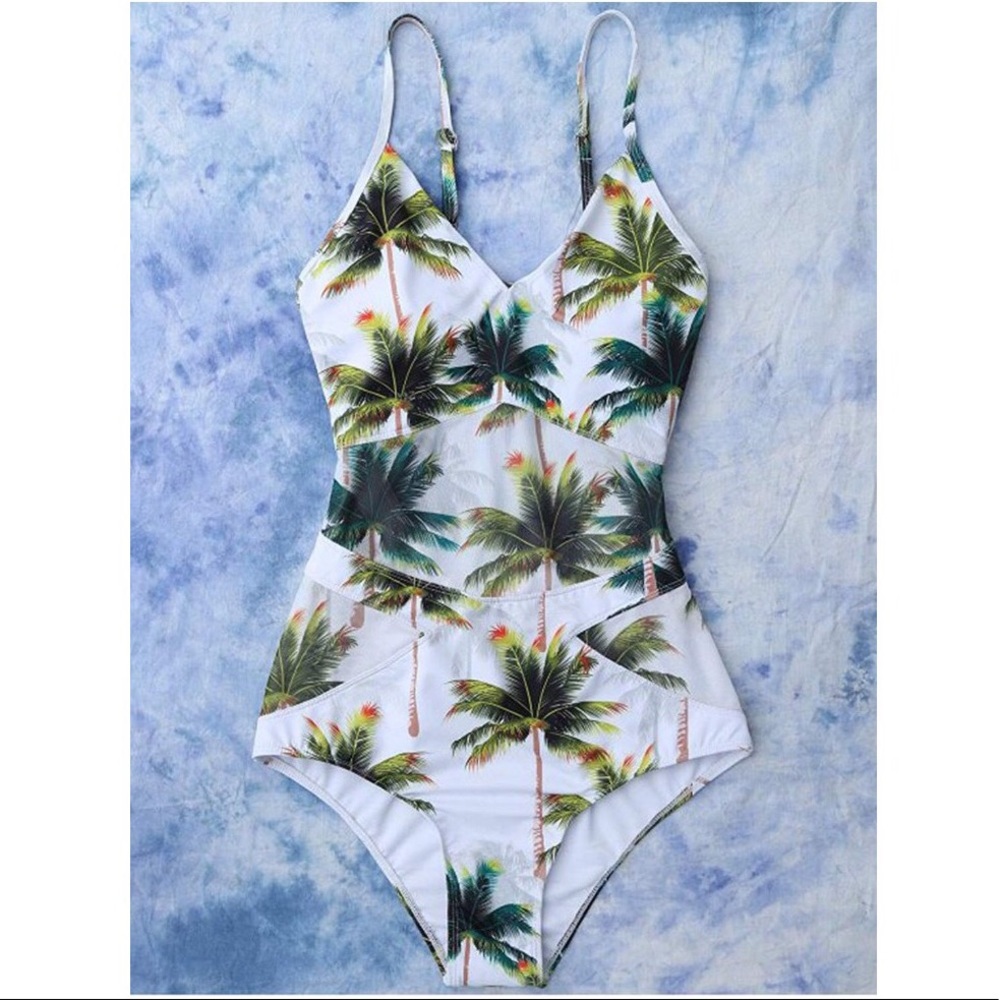 Coconut/Palm Tree One Piece Swimsuit